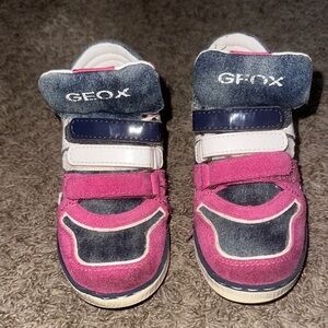 Geox Kids' Fuchsia and Navy Sneakers